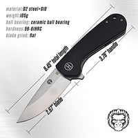 The Peasant Folding Pocket Knife Giftset for Men and Women (Silver and Black) Holtzman's Gorilla Survival