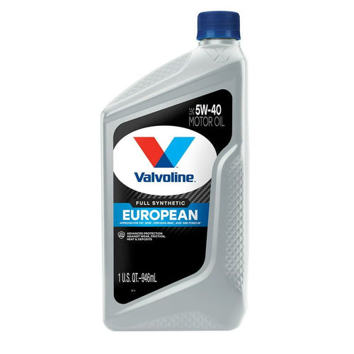 Valvoline European Vehicle Full Synthetic 5W-40 Motor Oil 1 QT EasyOptionXY LLC