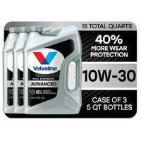 Valvoline Advanced Full Synthetic 10W-30 Motor Oil 5 QT, Case of 3 EasyOptionXY LLC