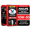 Valvoline High Mileage MaxLife 10W-30 Synthetic Blend Motor Oil 12 QT Garage Box EasyOptionXY LLC