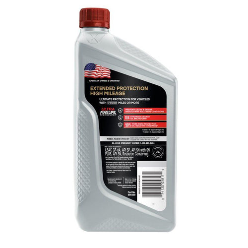 Valvoline Full Synthetic Extended Protection High Mileage 0W-20 Motor Oil, 1QT EasyOptionXY LLC