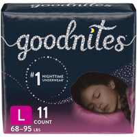Goodnites Girls' Nighttime Bedwetting Underwear Size L, 11 Count EasyOptionXY LLC