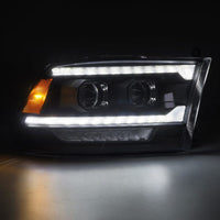 AlphaRex 09-18 Ram Truck (MK II 5th Gen 2500 Style) LUXX-Series LED Projector Headlights Black OffRoadUSA.com