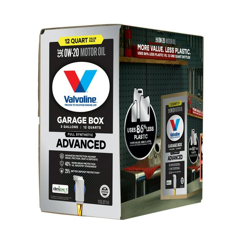 Valvoline Advanced Full Synthetic 0W-20 Motor Oil, 12 QT EasyOptionXY LLC
