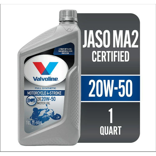 Valvoline 4-Stroke Motorcycle Full Synthetic SAE 20W-50 Motor Oil 1 QT EasyOptionXY LLC