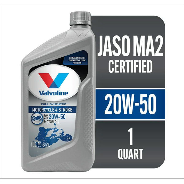 Valvoline 4-Stroke Motorcycle Full Synthetic SAE 20W-50 Motor Oil 1 QT EasyOptionXY LLC
