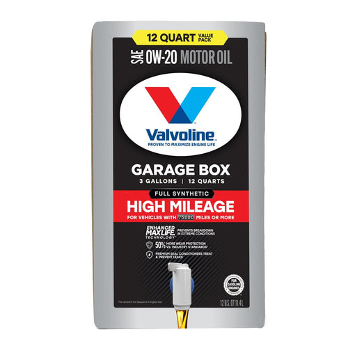 Valvoline Full Synthetic High Mileage 0W-20 Motor Oil, 12 QT EasyOptionXY LLC