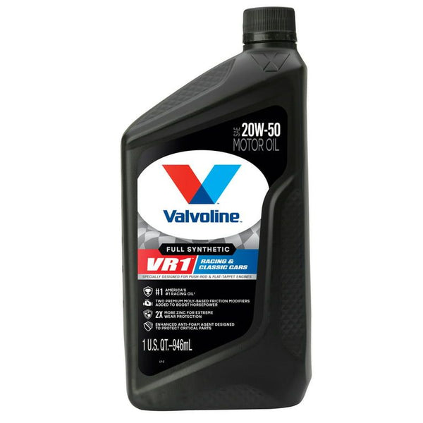 Valvoline VR1 Racing Synthetic 20W-50 Motor Oil 1 QT EasyOptionXY LLC