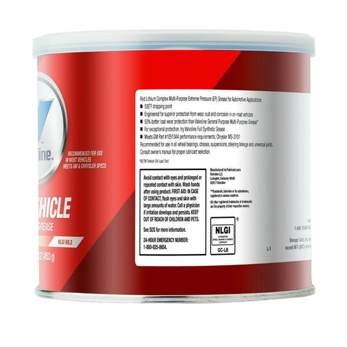 Valvoline Multi-Vehicle High Temperature Red Grease 1 LB Tub EasyOptionXY LLC