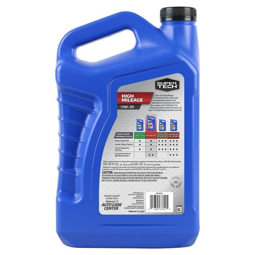 Super Tech High Mileage SAE 5W-20 Motor Oil, 5 Quarts EasyOptionXY LLC