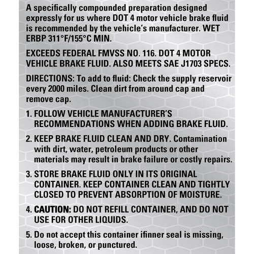 Super Tech Premium Synthetic Dot 4 Brake Fluid, 12 fl. oz. EasyOptionXY LLC