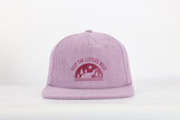 Purple corduroy SnapBack hat for toddlers and youth Keep the Littles Wild