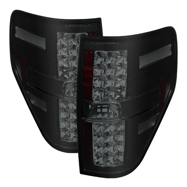 Spyder Ford F150 09-14 LED Tail Lights Black Smoke ALT-YD-FF15009-LED-BSM OffRoadUSA.com