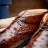 Zelli Italia Zelli Italia 43-594-BRN MARCO Ostrich Quill Chukka Boot, Brown