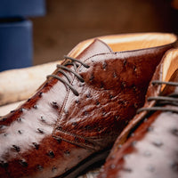 Zelli Italia Zelli Italia 43-594-BRN MARCO Ostrich Quill Chukka Boot, Brown