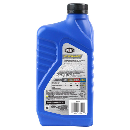Super Tech Advanced Full Synthetic Motor Oil SAE 0W-20, 1 Quart EasyOptionXY LLC