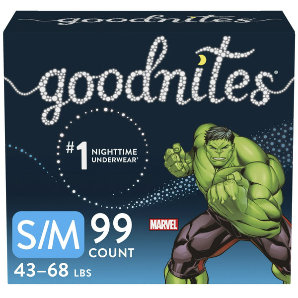 Goodnites Boys' Nighttime Bedwetting Underwear Size S/M, 99 Count EasyOptionXY LLC