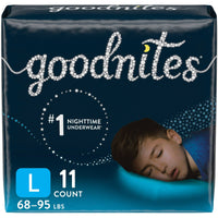Goodnites Boys' Nighttime Bedwetting Underwear Size L, 11 Count EasyOptionXY LLC