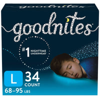 GoodNites Goodnites Boys' Nighttime Bedwetting Underwear Size L, 34 Count EasyOptionXY LLC