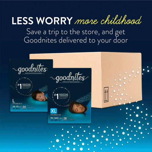 GoodNites Goodnites Boys' Nighttime Bedwetting Underwear Size L, 34 Count EasyOptionXY LLC
