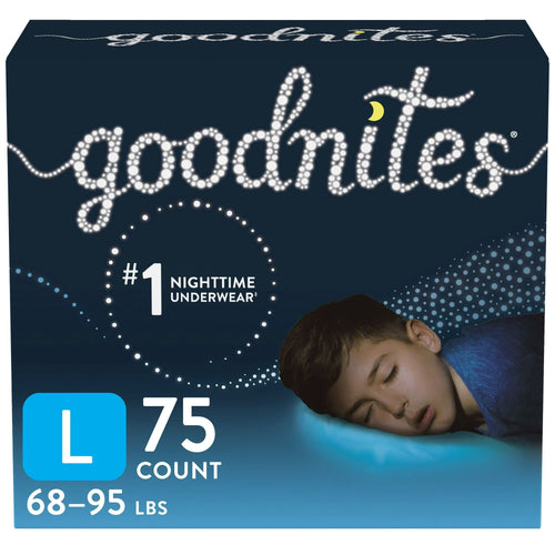 Goodnites Boys' Nighttime Bedwetting Underwear Size L, 75 Count EasyOptionXY LLC