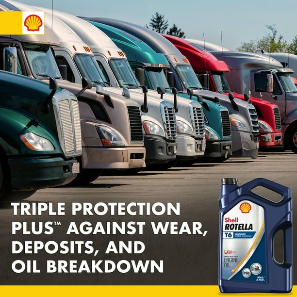 Shell Rotella T6 Full Synthetic 5W-40 Diesel Engine Oil, 1 Gallon, 3 Pack EasyOptionXY LLC