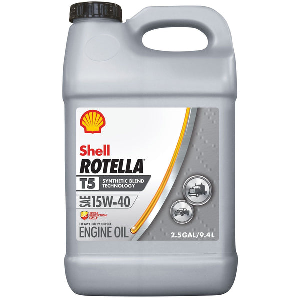 Shell Rotella T5 Synthetic Blend 15W-40 Diesel Engine Oil, 2.5 Gallon EasyOptionXY LLC