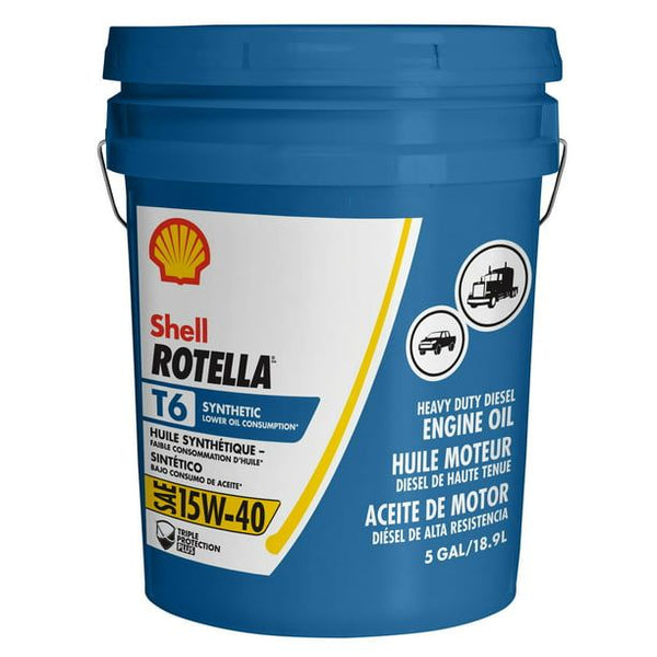Shell Rotella T6 Full Synthetic 15W-40 Diesel Engine Oil, 5 Gallon EasyOptionXY LLC
