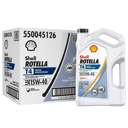 Shell Rotella T4 Triple Protection 15W-40 Diesel Motor Oil, 1-Gallon, 3 Pack Case EasyOptionXY LLC