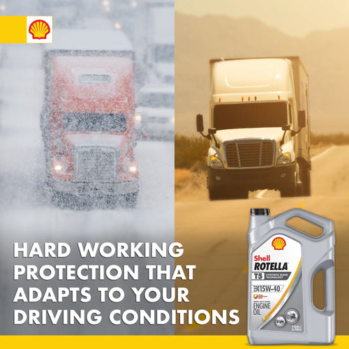 Shell Rotella T5 Synthetic Blend 15W-40 Diesel Engine Oil, 1 Gallon, 3-Pack Case EasyOptionXY LLC