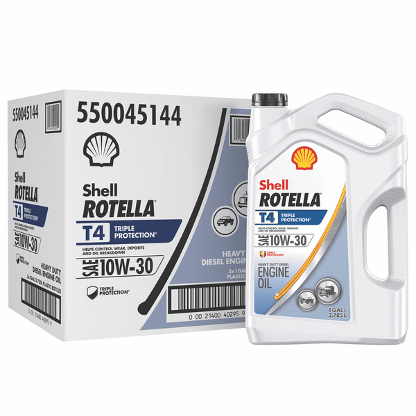 Shell Rotella T4 Triple Protection 10W-30 Diesel Motor Oil, 1 Gallon, 3-Pack EasyOptionXY LLC