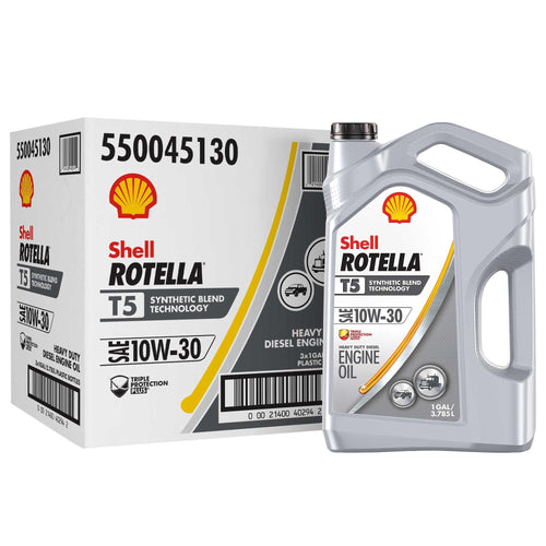 Shell Rotella T5 Synthetic Blend 10W-30 Diesel Engine Oil, 1-Gallon, 3 Pack Case EasyOptionXY LLC