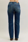 Judy Blue Full Size Seam Detail Straight Leg Jeans HTO Apparel