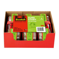 Scotch Sure Start Shipping Tape Dispenser, Clear 1.88" x 800", 6 Dispensers EasyOptionXY LLC