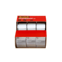 Scotch Transparent Tape, 3/4 in x 300 in, 3 Dispensers EasyOptionXY LLC