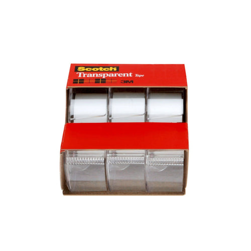 Scotch Transparent Tape, 3/4 in x 300 in, 3 Dispensers EasyOptionXY LLC