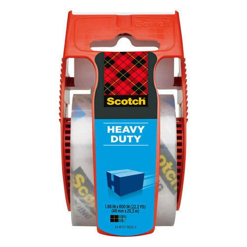 Scotch Heavy Duty Packaging Tape, Clear, 1.88 in. x 25.6 yd, 1 Total EasyOptionXY LLC
