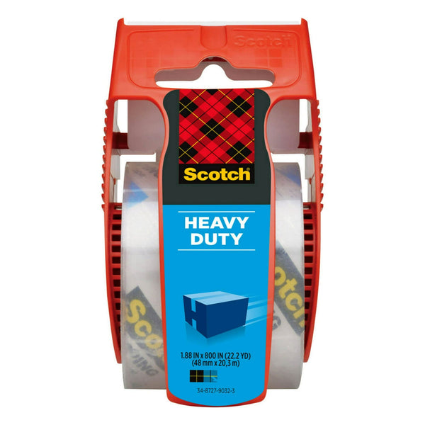 Scotch Heavy Duty Packaging Tape, Clear, 1.88 in. x 25.6 yd, 1 Total EasyOptionXY LLC
