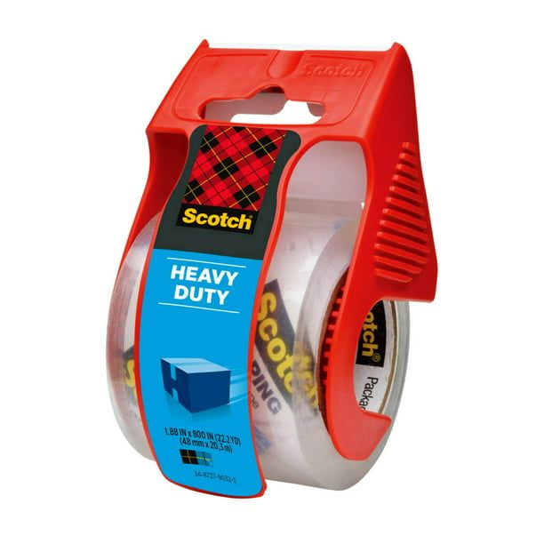 Scotch Heavy Duty Packaging Tape, Clear, 1.88 in. x 25.6 yd, 1 Total EasyOptionXY LLC