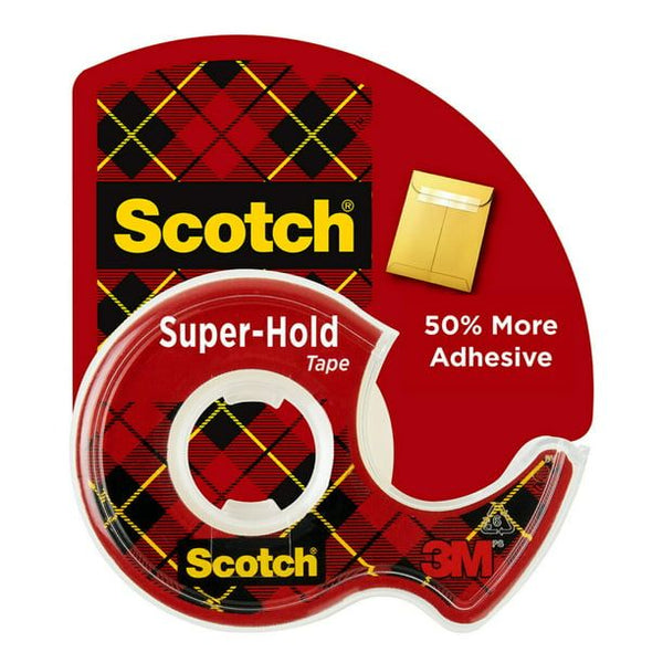Scotch Super Hold Tape, Clear, 3/4" x 500", 1 Dispenser EasyOptionXY LLC