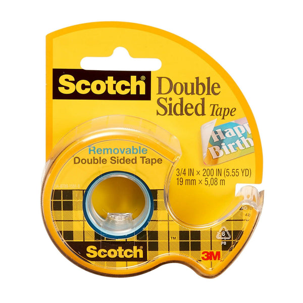 Scotch Removable Double Sided Tape, 3/4 in x 200 in, 1 Dispenser EasyOptionXY LLC