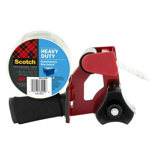 Scotch Heavy Duty Packaging Tape & Dispenser, Clear, 1.88" x 54.6 yd EasyOptionXY LLC