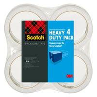 Scotch Heavy Duty Shipping Packaging Tape, Clear, 1.88 in. x 54.6 yd., 4 Rolls EasyOptionXY LLC