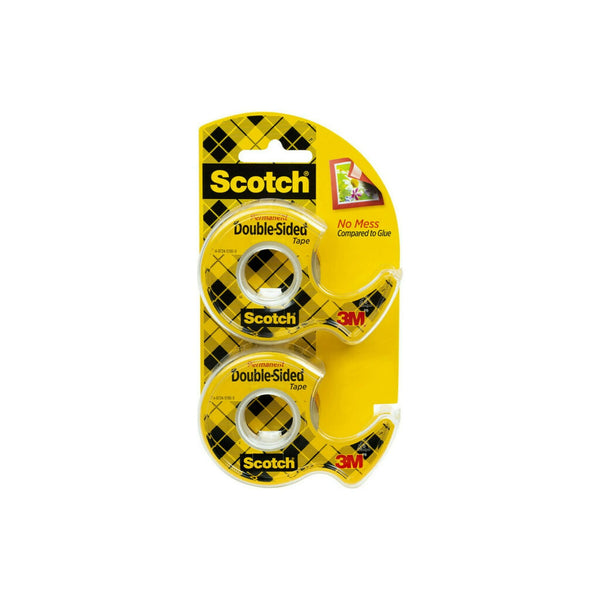 Scotch Double Sided Permanent Tape Dispensers, 1/2"x400", 2 Dispensers EasyOptionXY LLC