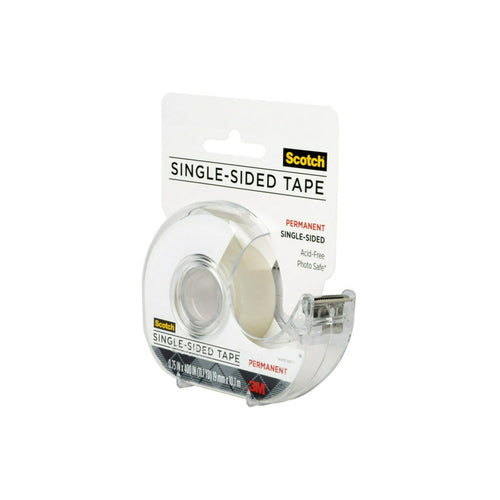 Scotch Single Sided Permanent Tape, Clear, 3/4" x 400", 1 Dispenser EasyOptionXY LLC