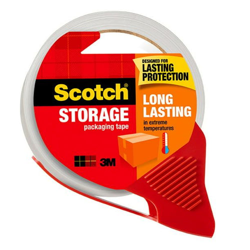 Scotch Long Lasting Storage Packaging Tape, Clear, 1.88 in x 38.2 yd, 1 Dispenser EasyOptionXY LLC