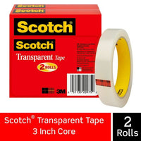 Scotch Transparent Tape, 3/4 in. x 2592 in., 2 Rolls EasyOptionXY LLC