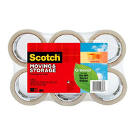 Scotch Greener Packaging Tape, 1.88" x 49.2 yd., Clear, 6 Rolls EasyOptionXY LLC
