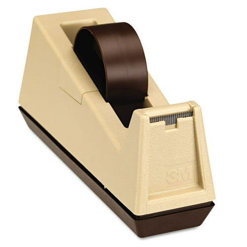 Scotch C-25 Heavy-Duty Weighted Desktop Tape Dispenser, 3" Core, Plastic, Putty/brown EasyOptionXY LLC