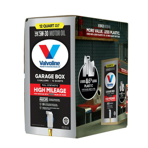 Valvoline Full Synthetic High Mileage 5W-30 Motor Oil, 12 QT EasyOptionXY LLC